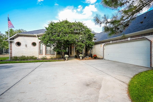 view of front facade with a garage