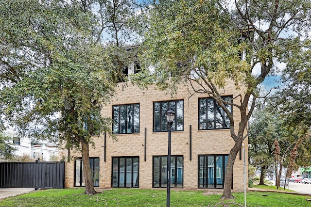 exterior space with a front yard