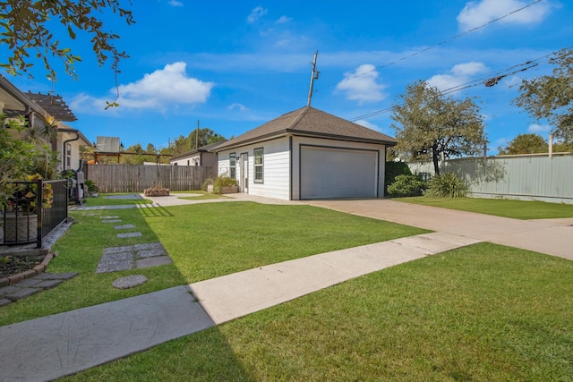 exterior space with a lawn