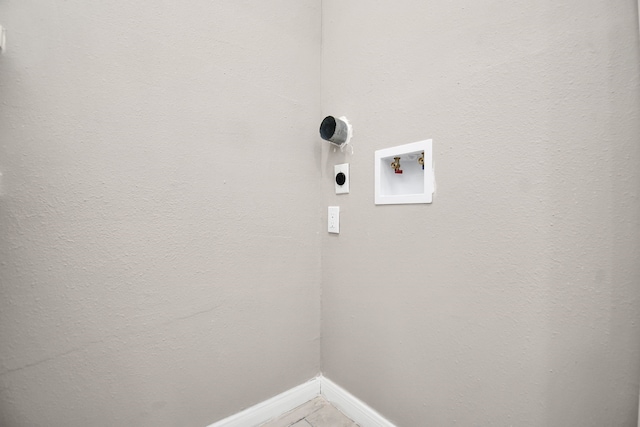 laundry room with hookup for a washing machine and electric dryer hookup