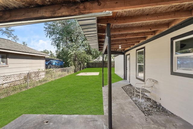 view of yard with a patio