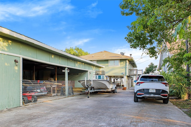 view of parking / parking lot