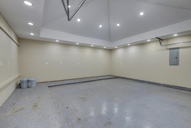 17519 Bighorn River Ln, Humble, TX 77346 - garage with electric panel and recessed lighting