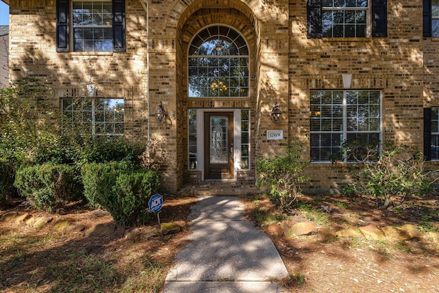 17519 Bighorn River Ln, Humble, TX 77346 - property entrance featuring brick siding