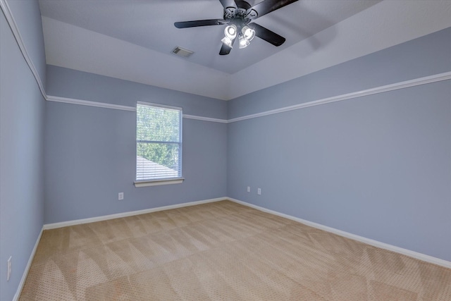 17519 Bighorn River Ln, Humble, TX 77346 - empty room featuring baseboards, carpet, a ceiling fan, and visible vents