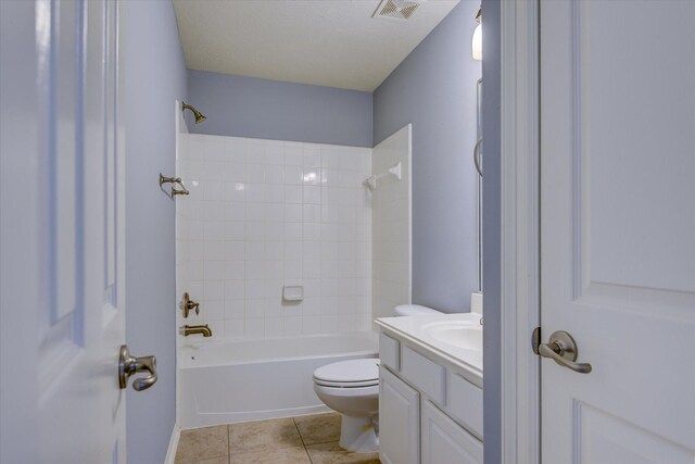 17519 Bighorn River Ln, Humble, TX 77346 - full bath featuring vanity, toilet, tub / shower combination, and tile patterned flooring