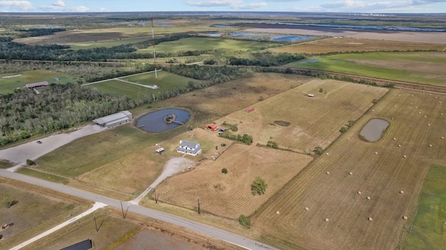 bird's eye view with a rural view