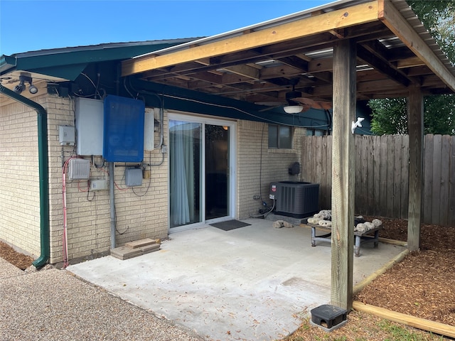 view of patio with cooling unit