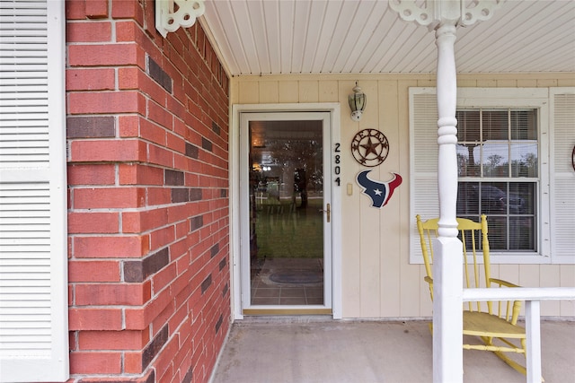 view of doorway to property