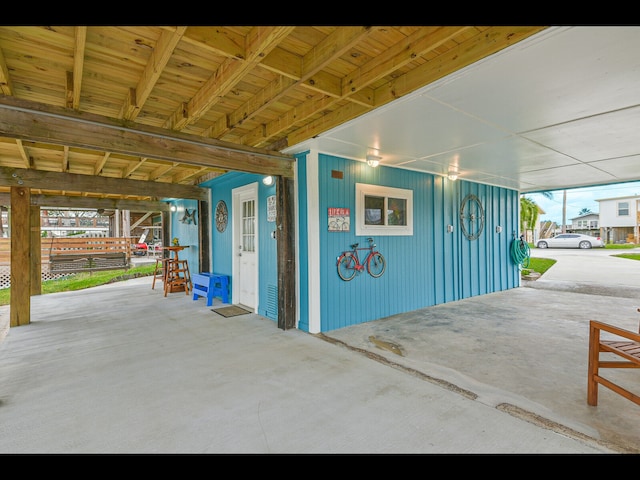 exterior space featuring covered porch