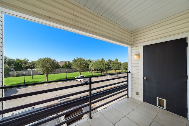 view of balcony