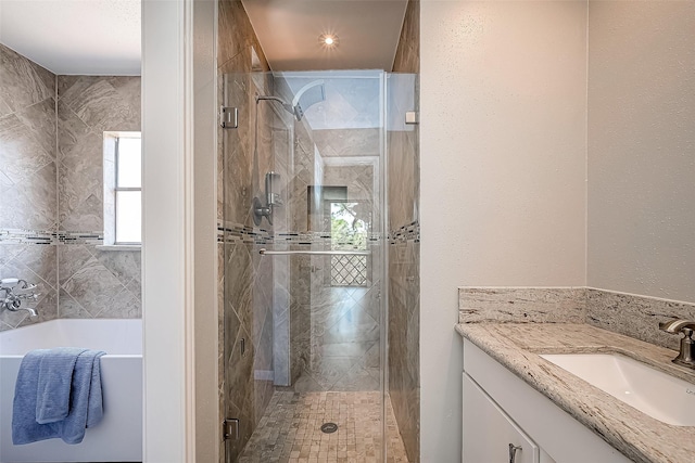 2333 Bering Dr Unit 139, Houston, TX 77057 - full bath featuring a shower stall, a bath, and vanity