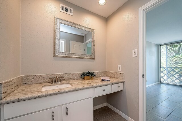 bathroom featuring vanity