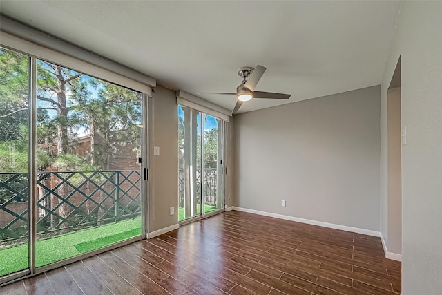 2333 Bering Dr Unit 139, Houston, TX 77057 - spare room featuring baseboards, ceiling fan, and wood finished floors