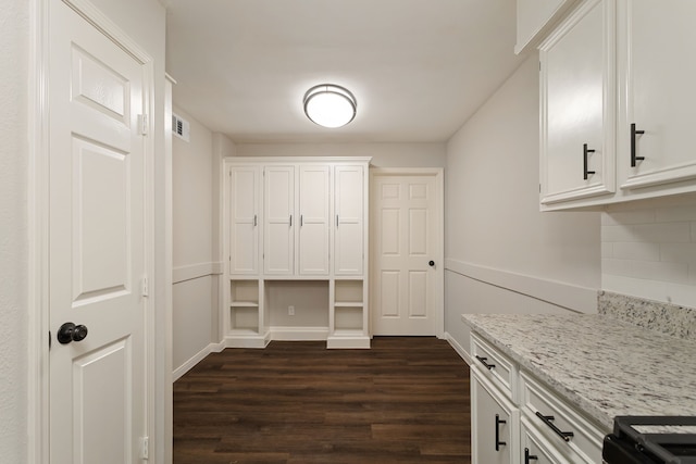 interior space featuring dark wood-type flooring