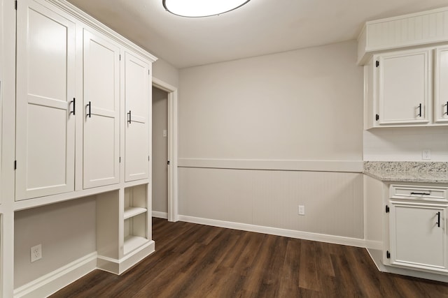 interior space featuring dark wood-type flooring