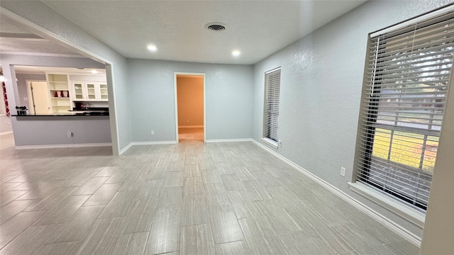 empty room featuring light hardwood / wood-style floors