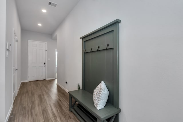 interior space featuring wood-type flooring