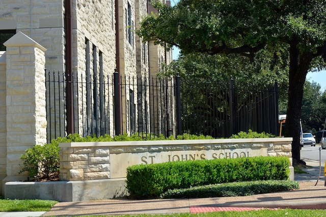 view of community sign