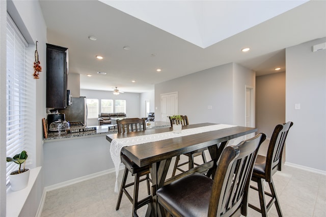 dining room featuring light tile patterned floors