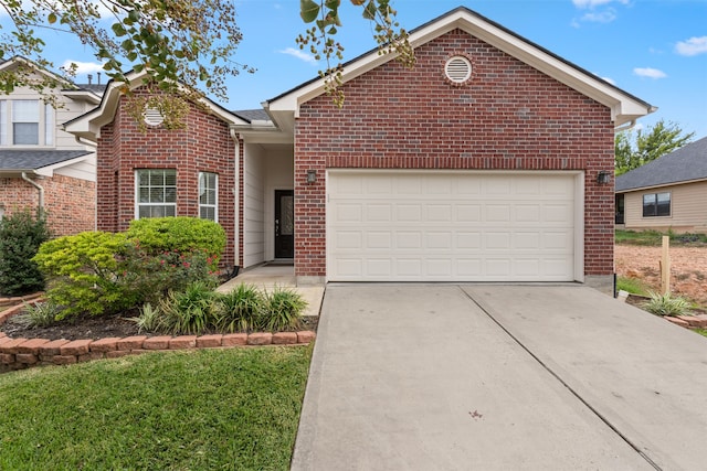 view of property with a garage