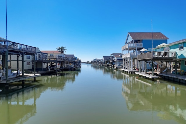 22819 Vida St, Galveston, TX 77554 - dock featuring a water view
