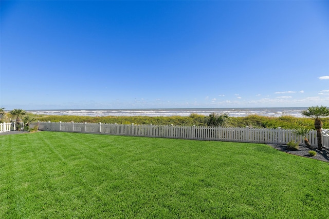 11707 Beachside, Galveston, TX 77554 - view of yard with a water view