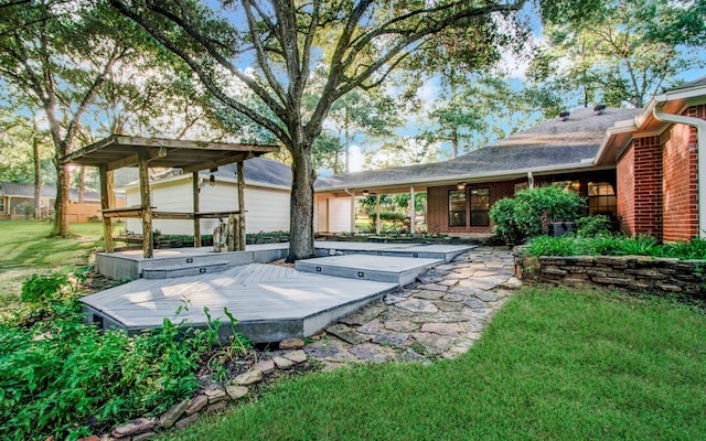 view of patio / terrace with a deck