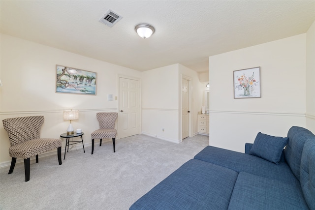 interior space featuring a textured ceiling