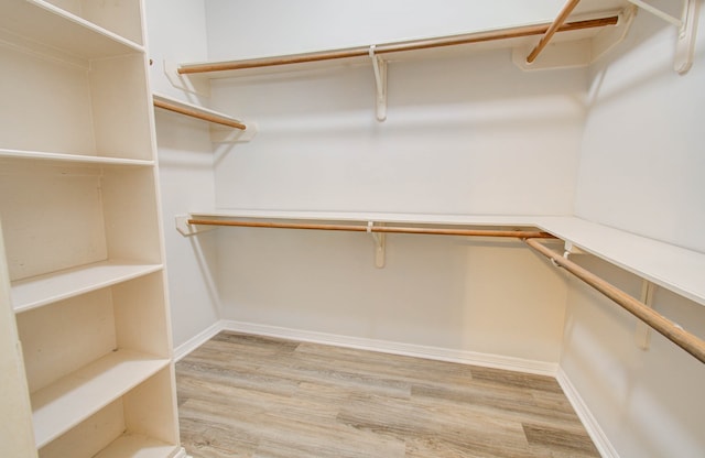 walk in closet featuring light wood-type flooring