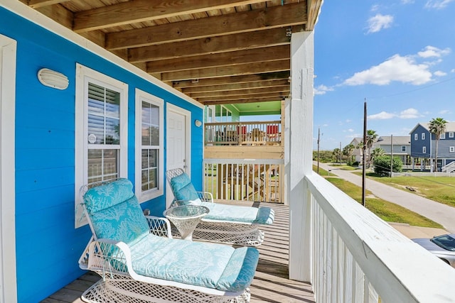 11218 Reagor Way, Galveston, TX 77554 - balcony featuring a residential view