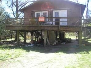 view of front of home with a deck