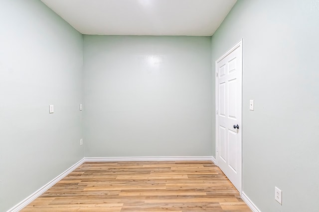 empty room with light wood-type flooring