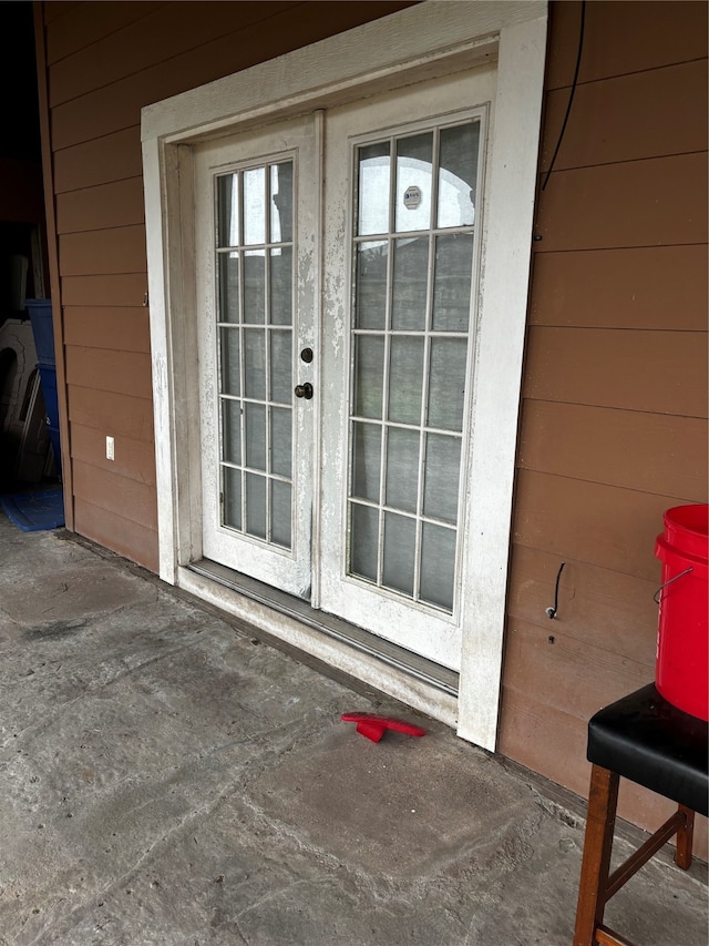 entrance to property with french doors