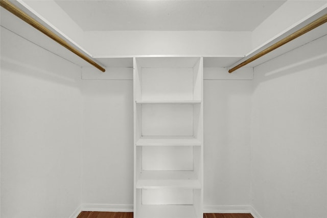 spacious closet featuring wood finished floors