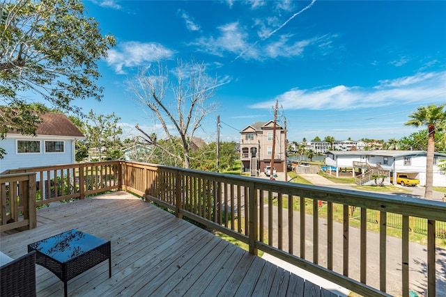 deck featuring a boat dock