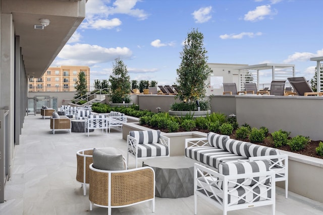 view of patio / terrace with an outdoor hangout area