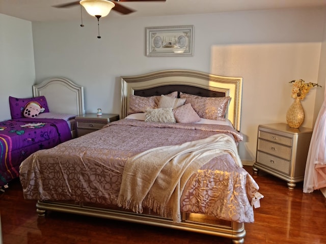 19626 Tularosa Ln, Tomball, TX 77377 - bedroom featuring wood finished floors and a ceiling fan