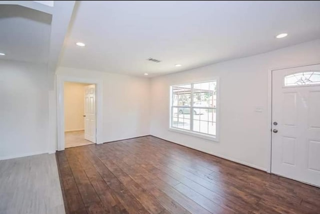 entryway featuring dark hardwood / wood-style flooring