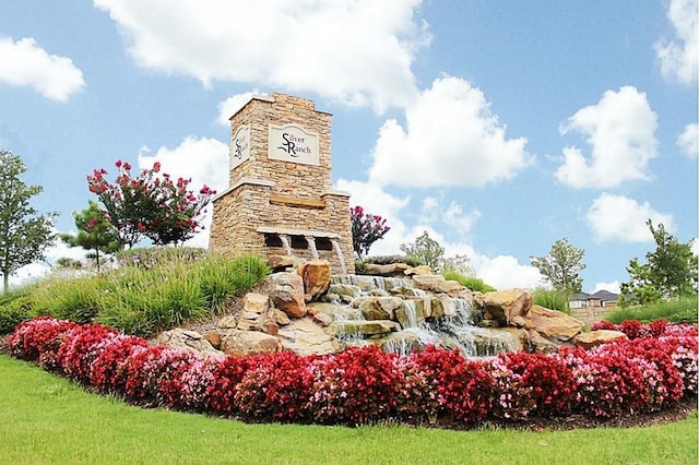 view of community sign