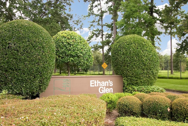 view of community sign