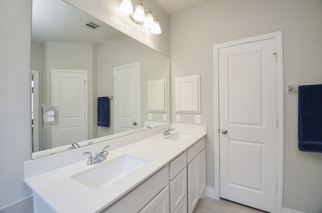 bathroom with vanity