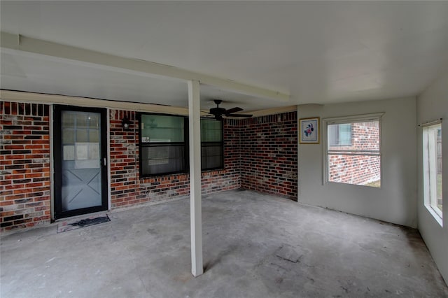 view of patio / terrace featuring ceiling fan