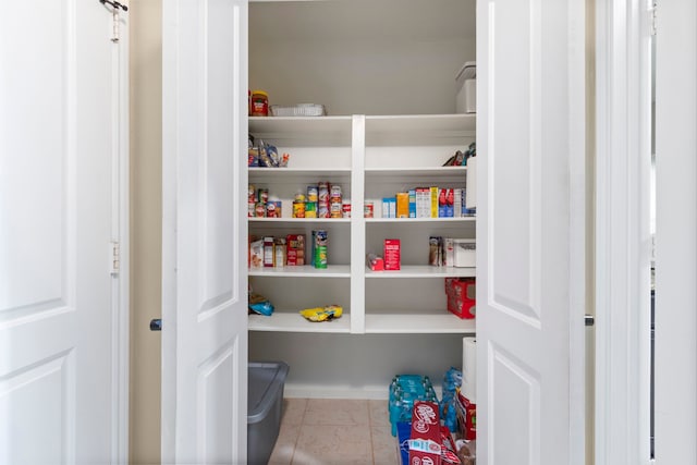 view of pantry