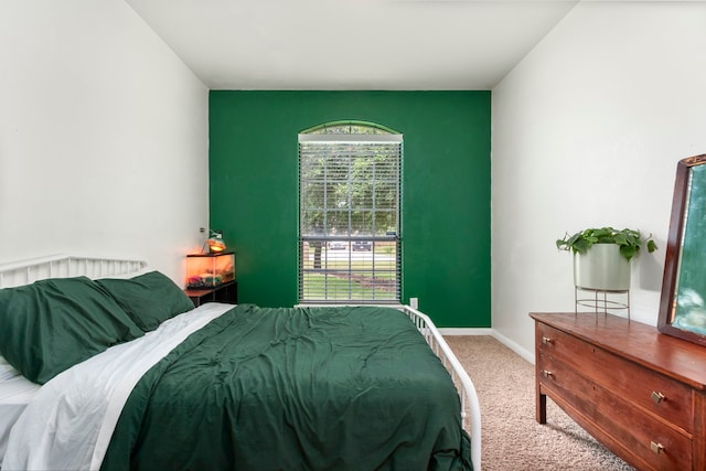 bedroom featuring carpet