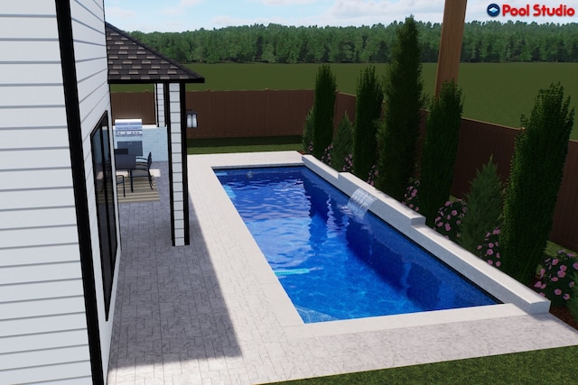 view of pool with a patio area