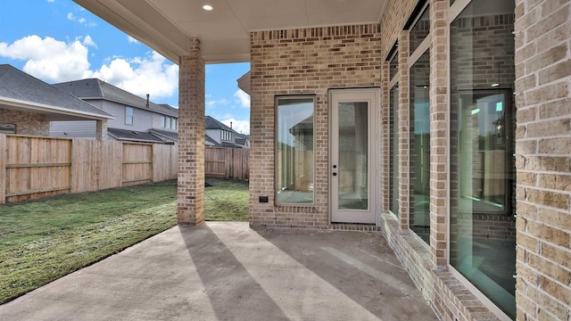 view of patio / terrace with a fenced backyard