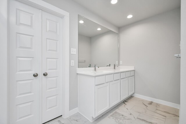 bathroom featuring vanity