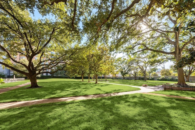 view of home's community featuring a lawn