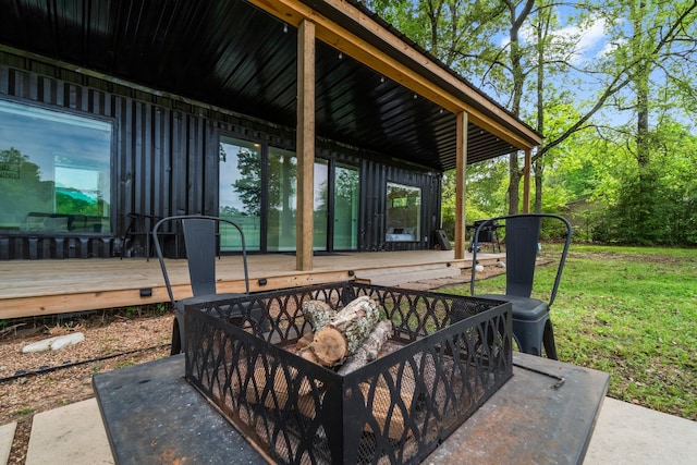 view of patio with a deck